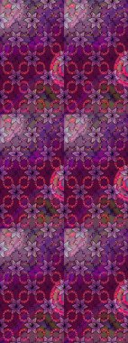 Küçük çiçekteki sevimli çiçek deseni. Mor renkte çiçekler.