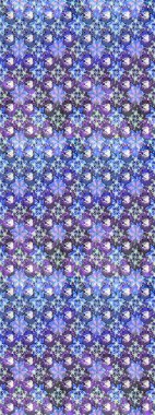 Raster Illustrasyon 'daki Çiçek Deseni' nin son moda çizimi. Düz Çiçek Elementleri Tasarımı. Mavi renkli çiçekler. Renkli Yaz Teması çizim şablonu.