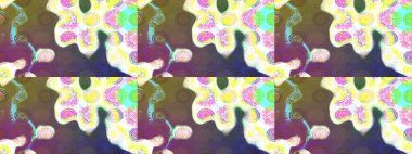 Raster - stok. Tarafsız çiçekli eskiz deseni, suluboya çiçek deseni, sevimli çiçek, duvar kağıdı, kart veya kumaş için fayanslı.