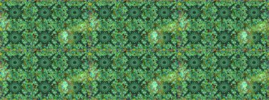 Çiçekli ipek eşarp. El çizimi çiçek unsurları olan soyut, dikişsiz raster deseni. 1950-1960 motifleri. Retro tekstil tasarım koleksiyonu. Yeşil ve mavi, yeşil ve mavi.