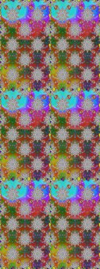 Ağaç dallı bahar çiçekleriyle desen, gri ve kahverengi renkler ve çiçek silueti. Raster deseni.