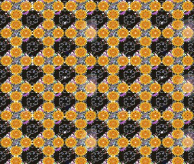 Soyut etnik raster çizim kalıbı. Vadinin gri renkli çiçekleri. Çiçekler..