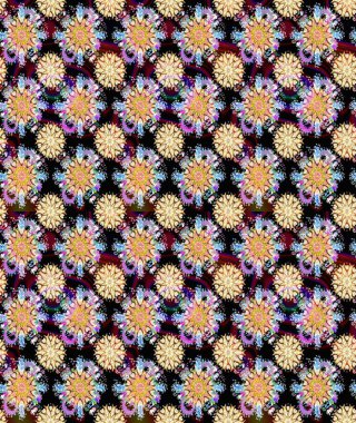 Çiçek ve yapraklı çiçek deseni. Raster illüstrasyonu. Küçük çiçekli şirin desen.