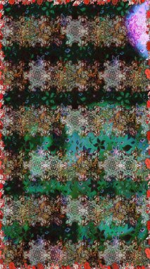 Modern gelişim, gri raster arka plan duvar kağıdı çizimi, klasik çizgi, desenli desenli çiçekler, çiçekli süsler. Çiçekli el, pürüzsüz desen..