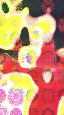 El yapımı çiçek ve bitki koleksiyonu. Şirin karalamalı çiçek desenli çizim. Eskiz tarzı sarı renkler. Raster illüstrasyonu. Raster illüstrasyonu.