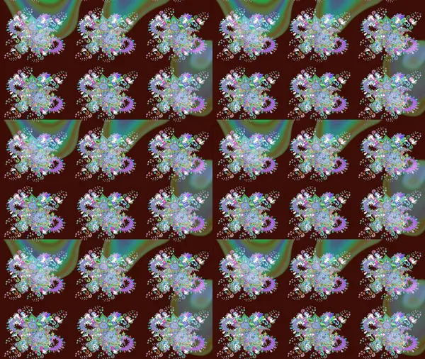 Çiçek izi. Suluboya çizim kalıbı. Suluboya tarzında kahverengi renkte çiçekler.