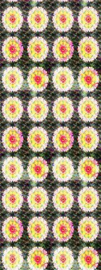 Raster deseni. Süslü kumaş deseni. Çiçekli çiçek deseni, suluboya..