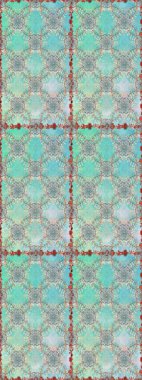 Kusursuz Chichi kumaş deseni. Raster illüstrasyonu. Düz Çiçek Elementleri Tasarımı. Renkli Bahar Temalı Kusursuz Arkaplan. Çiçek deseni.