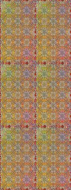 Raster illüstrasyonu. Çiçekli, pürüzsüz bir desen. Kahverengi ve bej renklerde bahar çiçekleri. Raster çiçekleri klasik tarzda resmedilir..