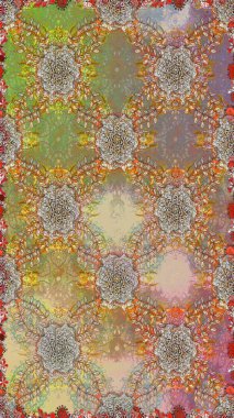 Ultraviyole kumaş deseni. Kusursuz desen. Organik motif arka planı. Raster illüstrasyonu.