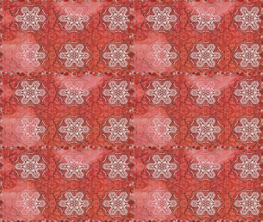 Güzel kumaş deseni. El çizimi. Raster illüstrasyonu. Çiçekler, dallar, otlar ve çiçekler.