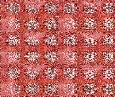 Güzel kumaş deseni. El çizimi. Raster illüstrasyonu. Çiçekler, dallar, otlar ve çiçekler.