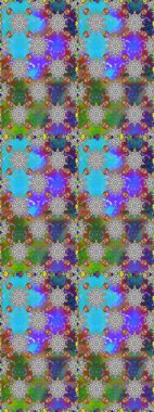 Gri renklere karalamalar çizen kusursuz çiçek deseni. Raster illüstrasyonu.