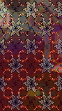 Kahverengi renkli çiçekler. Küçük çiçekte sevimli çiçek deseni var..