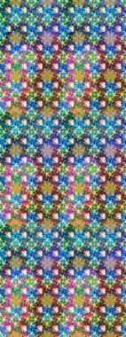 Soyut etnik raster çizim kalıbı. Vadinin mavi renkli çiçekleri. Çiçekler..