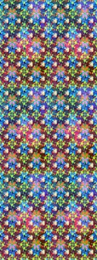 Raster güzel bir çiçek deseni çizmiş. Bahar mevsimi. Tatil havası. Nazik romantik baskı. Mavi renkte çiçekler.