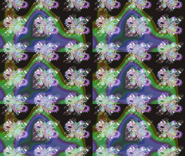 Halk tarzı. Modern çiçek arkaplanı. Moda baskıları için zarif bir şablon. Parlak renkli çiçekleri ve gri yaprakları olan muhteşem bir çiçek deseni..