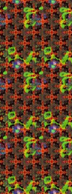 Renkli Bahar Teması eskiz kalıbı. Raster illüstrasyonu. Düz Çiçek Elementleri Tasarımı. Çiçek deseni. Chichi kumaş deseni çiz.