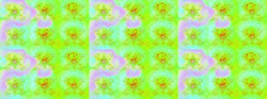 Düz Çiçek Elementleri Tasarımı. Çiçekli çizim şekli. Renkli Bahar Teması eskiz kalıbı. Yeşil renkte çiçekler.