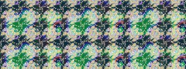 Halk tarzı. Modern çiçek arkaplanı. Moda baskıları için zarif bir şablon. Parlak renkli çiçekleri ve mavi yaprakları olan harika bir çiçek deseni..