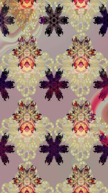 Raster. Renkli Bahar Teması eskiz kalıbı. Düz Çiçek Elementleri Tasarımı.