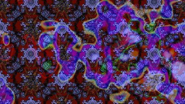 Raster illüstrasyonundaki çiçek desenli çizim. Renkli Bahar Teması eskiz kalıbı. Düz Çiçek Elementleri Tasarımı. Süslü kumaş deseni.