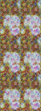 Raster illustration. Seamless pattern with cute flowers and leaves on neutral and brown colors, watercolor floral pattern, tileable for wallpaper, card or fabric.