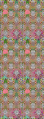 Düz Çiçek Elementleri Tasarımı. Kusursuz desenli, modaya uygun kumaş deseni. Şirin çiçek elementleri. Raster illüstrasyonu. Renkli Bahar Teması Kusursuz Arkaplan.