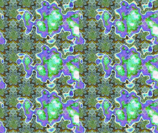 Çiçekli karalama şeklinde Raster çiçek deseni. Yeşil renkli çiçekler. Yumuşak, bahar çiçekli arka plan.