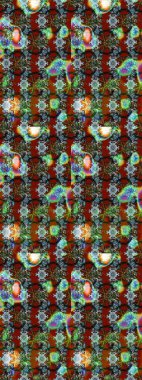 Hediye ambalaj kağıdı, tebrik kartları, posterler ve pankart tasarımı. Çiçekler kahverengi, yeşil ve mavi renklerde. Raster düz çiçek çizim deseni.