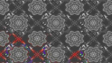 Çiçekli güzel suluboya desen. Raster illüstrasyonu. Gri renklerde.