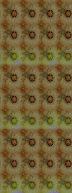 Raster illüstrasyonu. Kıvırcık çiçekler renkte şekillenir. Klasik çiçek tasarım elementleri.