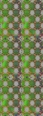 Çiçek arkaplan. Renkli, pürüzsüz desen. Çiçek duvar kâğıdı. Raster illüstrasyonu. Yeşil ve gri renkli şirin tekstil.