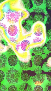 Çiçekler suluboya eskiz deseni. Raster Stili kumaş deseni.