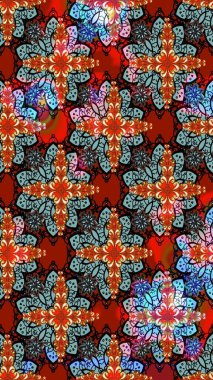 Nazik romantik baskı. Raster güzel bir çiçek deseni çizmiş. Mavi renkli çiçekler. Tatil havası. Bahar mevsimi.