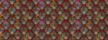 Çiçekli tebrik kartı. Kahverengi renklerde. Raster illüstrasyonu. Çiçek arkaplan. Doğum günü kartı ya da düğün davetiyesi. Suluboya çiçek buketi.