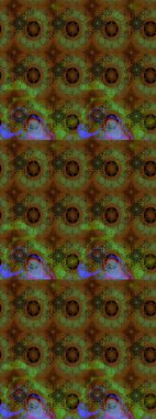 Çiçek desenli çizim. Asya tekstil tarzında. Raster illüstrasyonu. Renkli çiçekler. Raster illüstrasyonu.