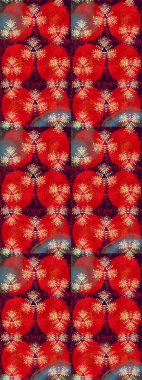 Raster illüstrasyonu. Taslak dekoratif arka plan, çiçek mandala. Kırmızı renklerde. Çiçek..