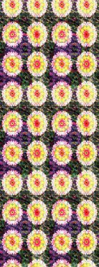 Süslü kumaş deseni. Raster deseni. Çiçekli çiçek deseni, suluboya..