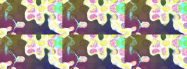 Raster - stok. Tarafsız çiçekli eskiz deseni, suluboya çiçek deseni, sevimli çiçek, duvar kağıdı, kart veya kumaş için fayanslı.