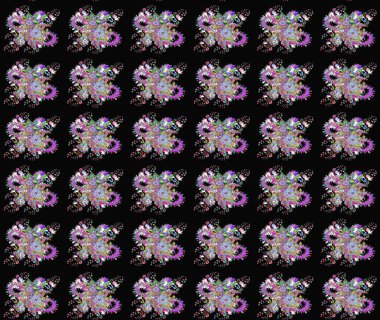 Çiçek desenli eskiz. Gömlek baskısı için çiçek boyası. Siyah renkte çiçekler.