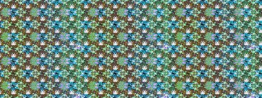 Yeşil çiçekli eskiz deseni, suluboya çiçek deseni, sevimli çiçek, duvar kağıdı, kart veya kumaş için fayanslı. Raster - stok.