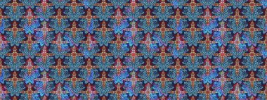 Mavi renkli çiçekler. Renkli Yaz Temalı eskiz kalıbı. Düz Çiçek Elementleri Tasarımı. Sevimli çiçek raster deseni.