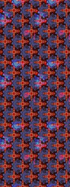 Mor ve kırmızı renkte çiçekler. Raster illüstrasyonu. Küçük çiçekte sevimli çiçek deseni var..