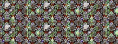 Moda baskıları için zarif bir şablon. Motley illüstrasyonu. Gri çiçekli bahar çiçekleri. Küçük çiçekte güzel bir desen. Küçük renkli çiçekler..