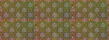 Pretty vintage feedsack pattern in small brown and green, flowers. Millefleurs. Floral sweet seamless background for textile, fabric, covers, wallpapers, print, wrap, scrapbooking, quilting, decoupage