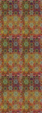 Patlayan çiçekler soyut olarak yerleştirilmiş. Raster deseni. Kahverengi renklerde bahar çiçekleri. Raster illüstrasyonu.