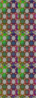 Raster illüstrasyonu. Küçük çiçekli kusursuz yay deseni. Suluboya tarzında gri ve kahverengi renkler üzerine.