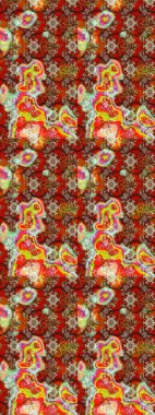 Çiçekler suluboya tarzında kahverengi, kırmızı ve bej renklerde. Kahverengi, kırmızı ve bej renkli çiçekli çizim deseni.