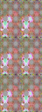 Eski usul. Kumaş, tekstil, duvar kağıdı baskısı için. Kusursuz bir geçmişi var. Raster illüstrasyonu. Renkli desenli, gri ve nötr çiçekler ve dekoratif elementlerle kusursuz desen..